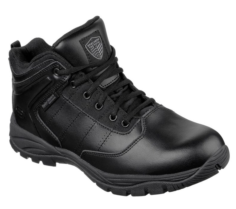 Skechers Herr Svarta Stövlar - Work Relaxed Fit: Braly Tactical - Sverige (DFEKL-7652)